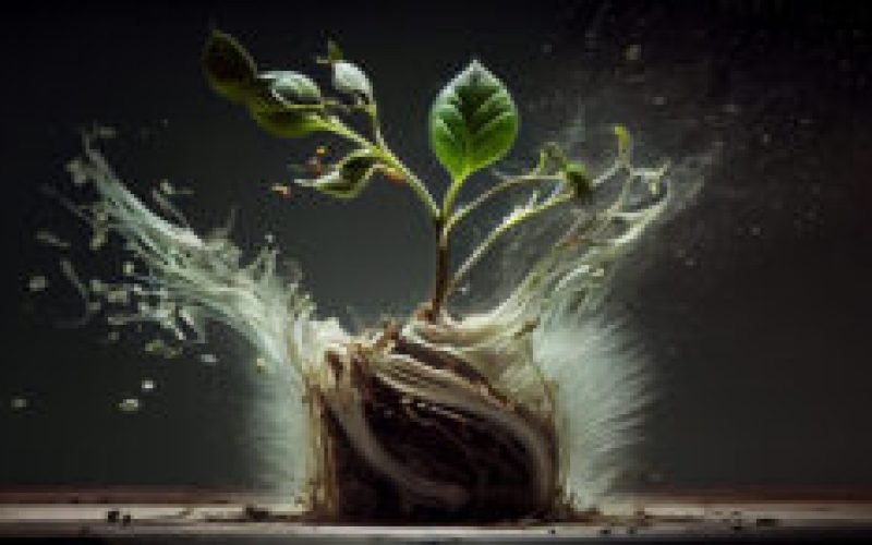 Nature growth underwater root and wet background ,generative artificial intelligence